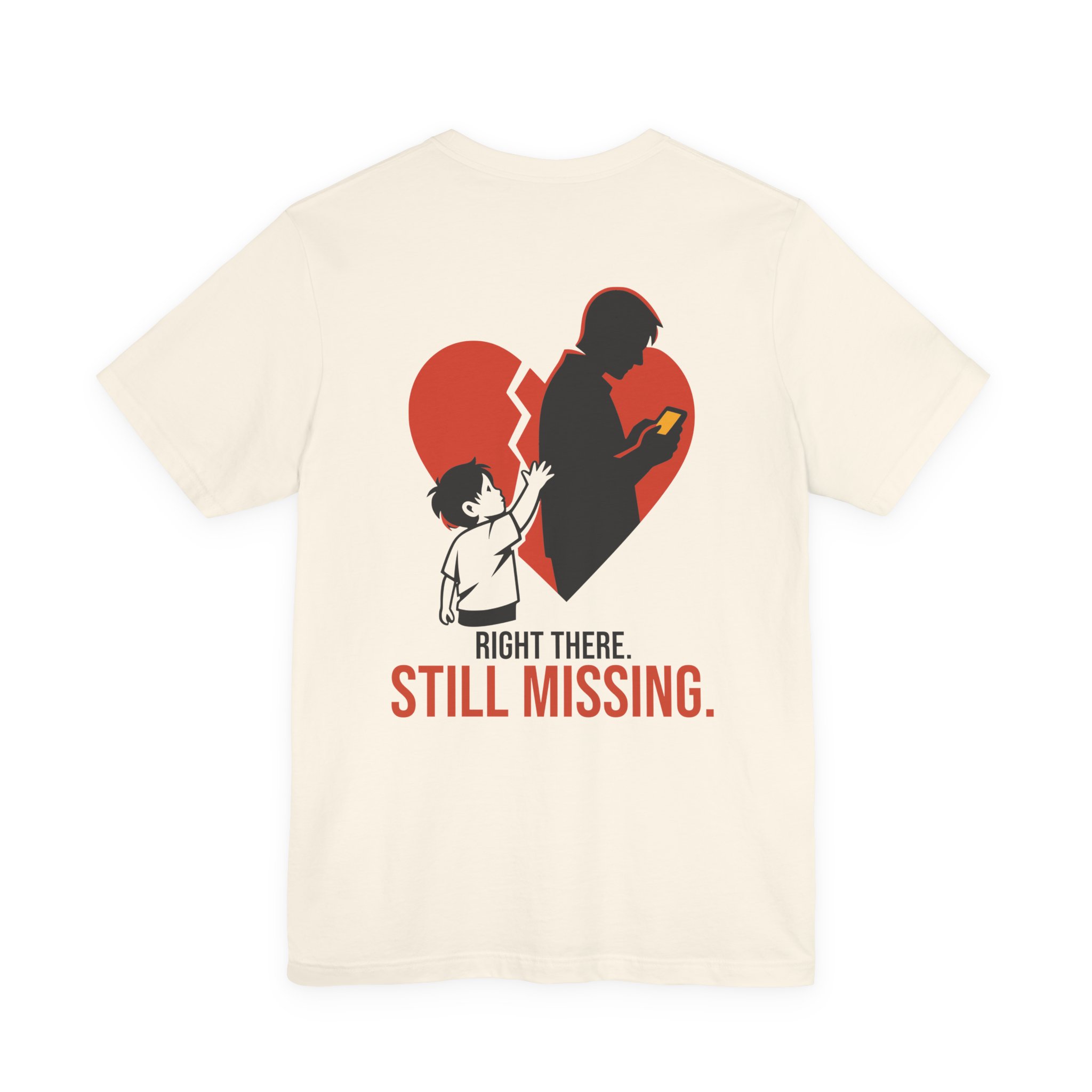 Right There Still Missing - Digital Disconnect - Premium Back Print Streetwear Tee - Image 8