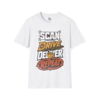 Scan Drive Deliver Repeat T-Shirt | Delivery Driver Graphic Tee
