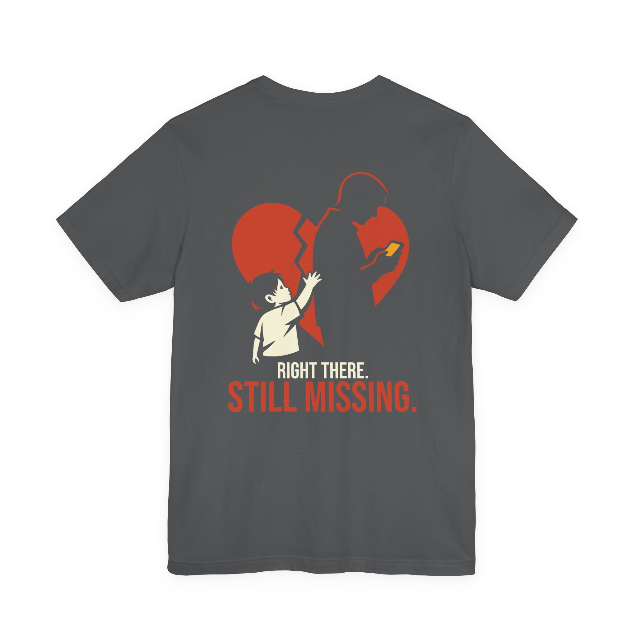 Right There Still Missing - Digital Disconnect - Premium Back Print Streetwear Tee - Image 16