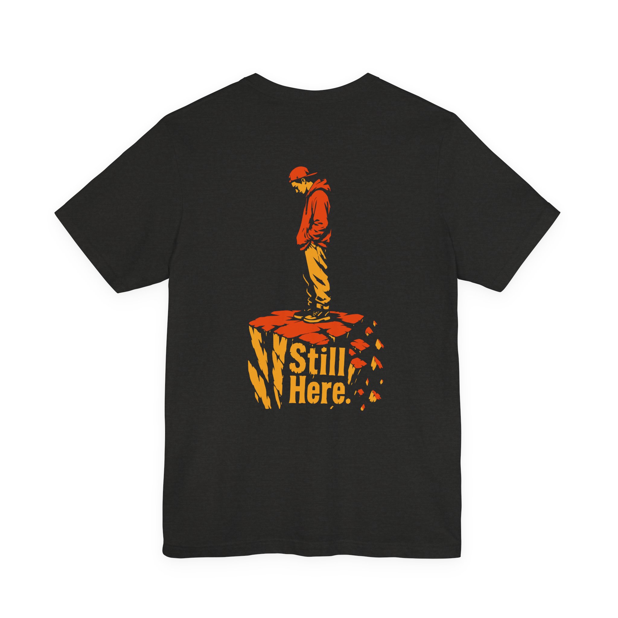 Still Here Crumbling Pillar - Premium Graphic Streetwear — Front T-Shirt - Image 3