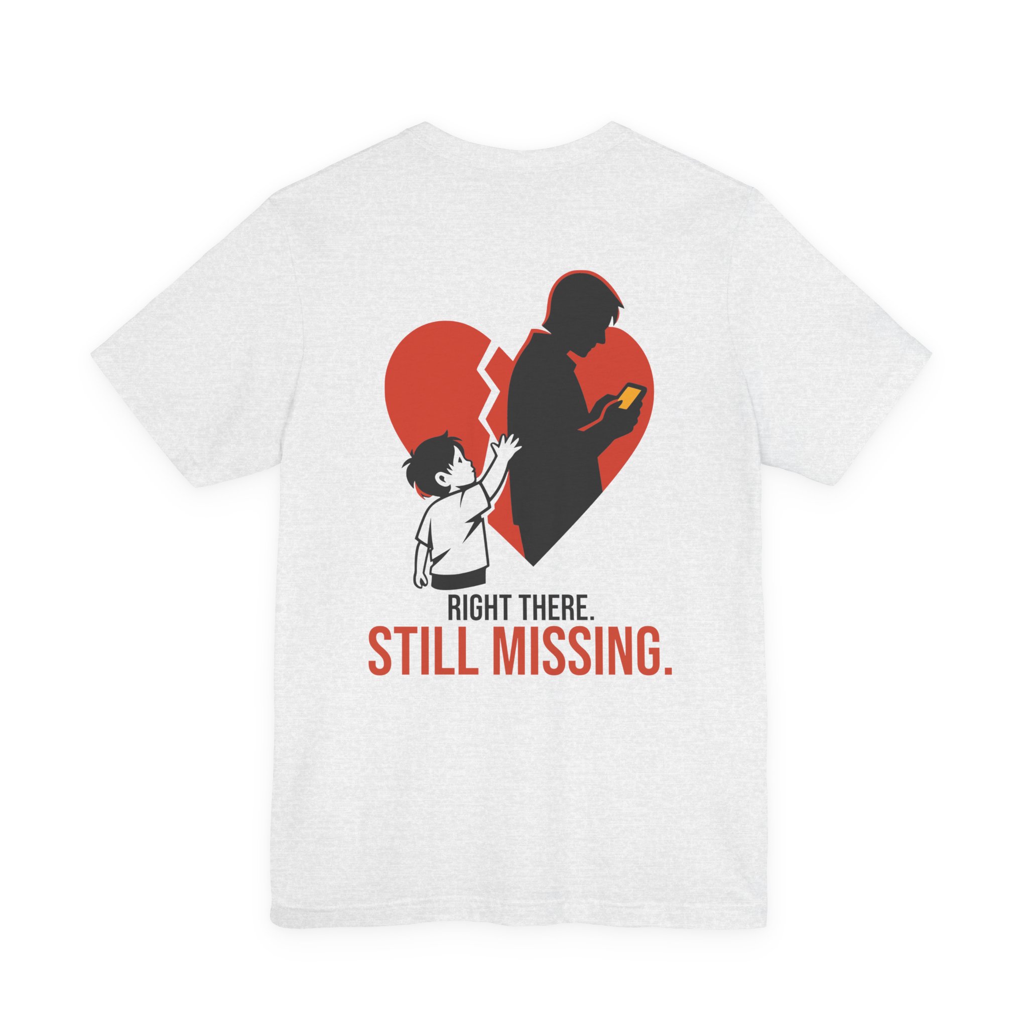 Right There Still Missing - Digital Disconnect - Premium Back Print Streetwear Tee - Image 13