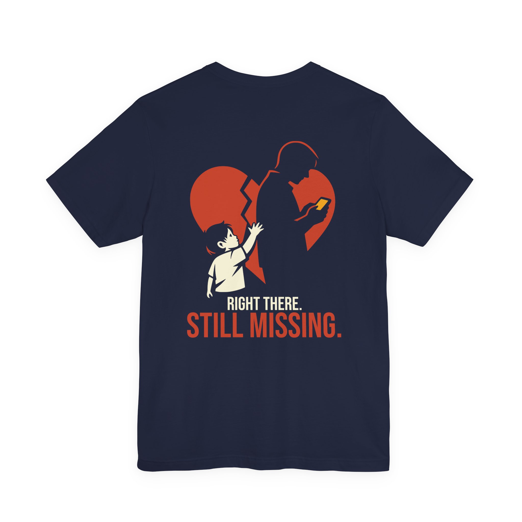 Right There Still Missing - Digital Disconnect - Premium Back Print Streetwear Tee - Image 15