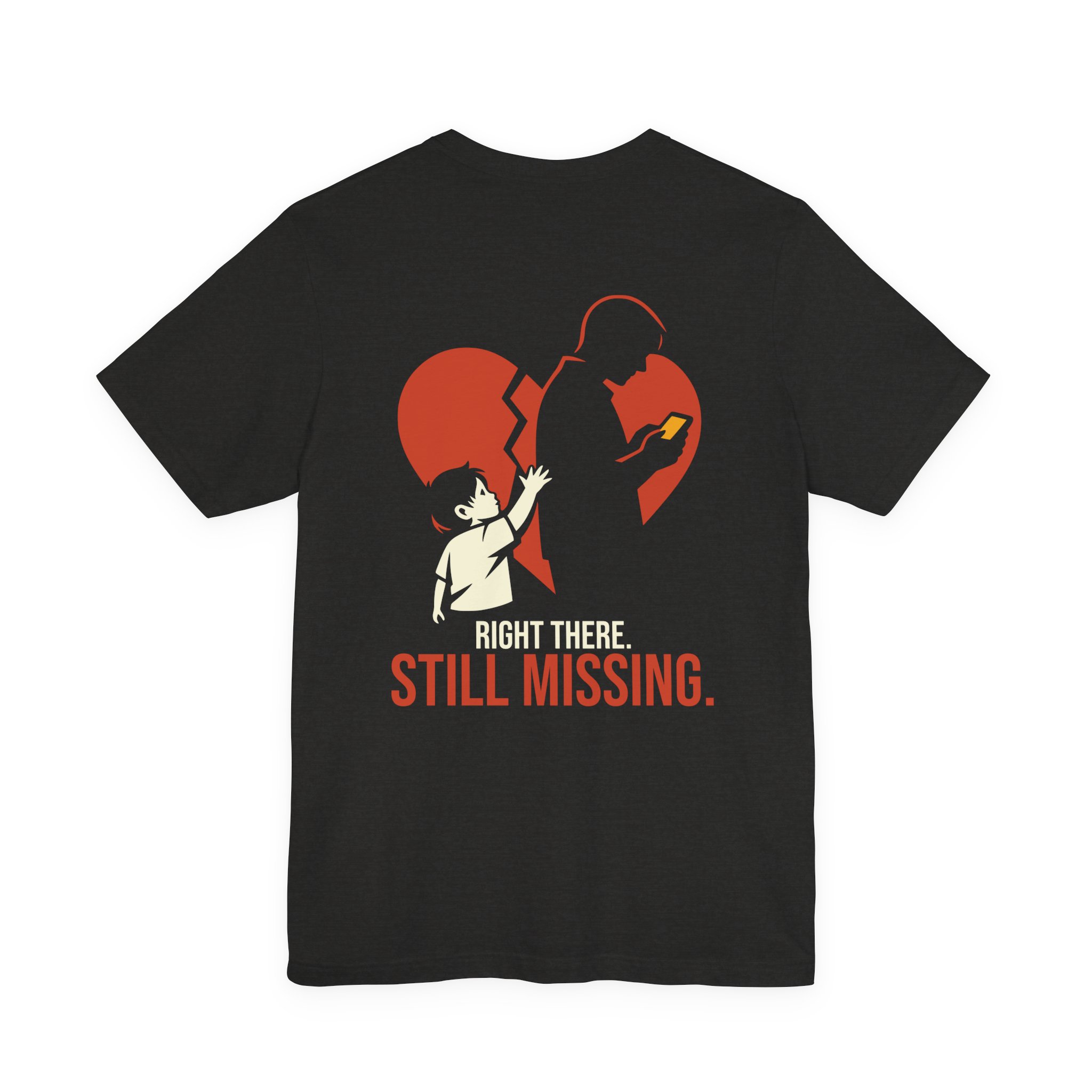 Right There Still Missing - Digital Disconnect - Premium Back Print Streetwear Tee - Image 14