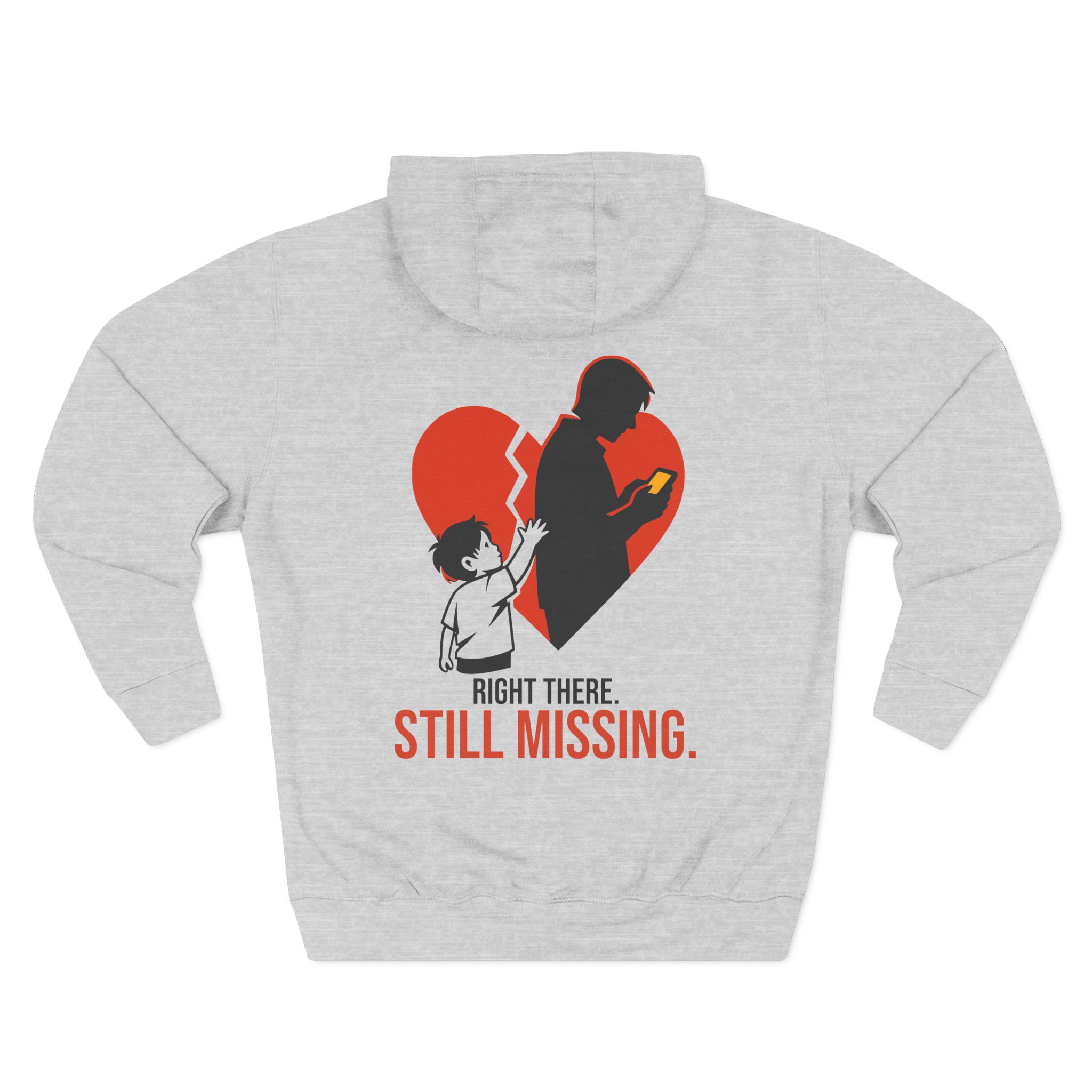 Right There Still Missing - Digital Disconnect - Premium Back Print Streetwear Hoodie - Image 14