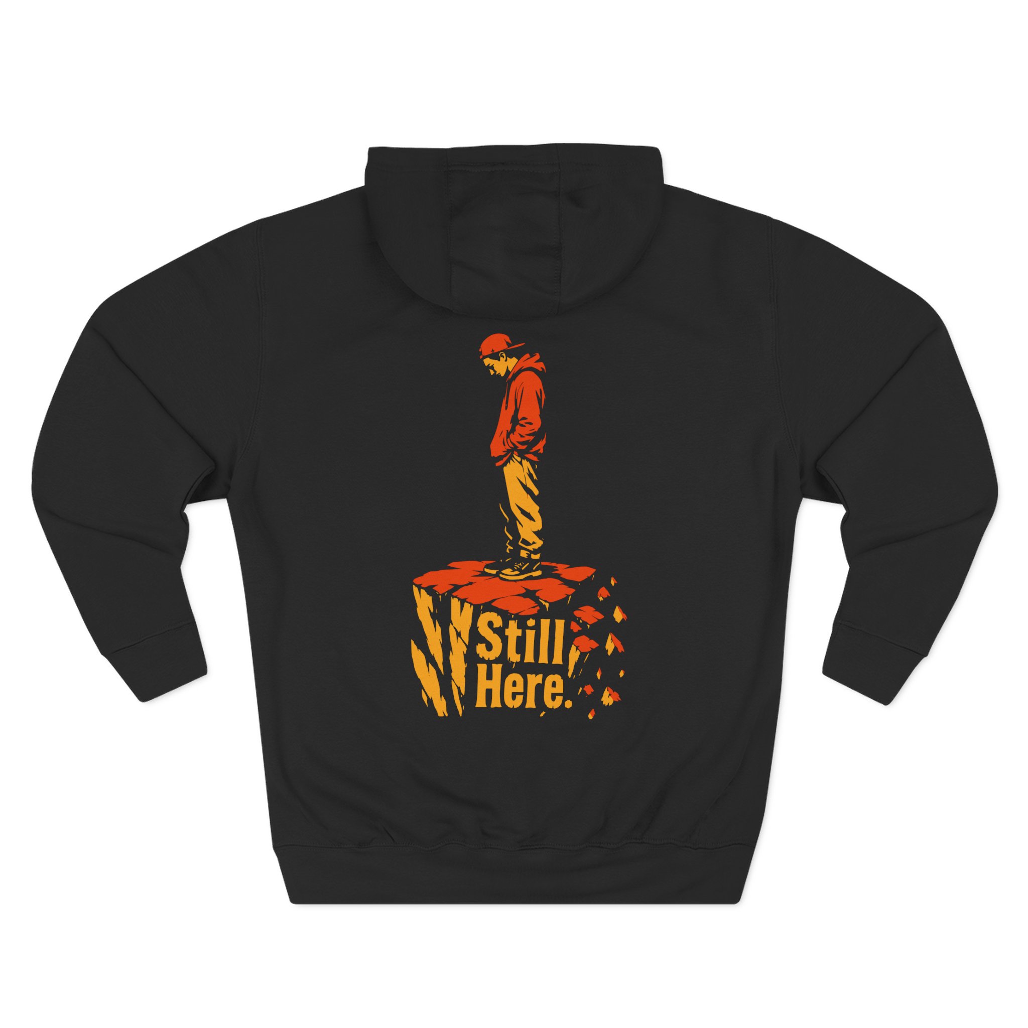 Still Here Crumbling Pillar - Premium Graphic Streetwear — Hoodie - Image 4
