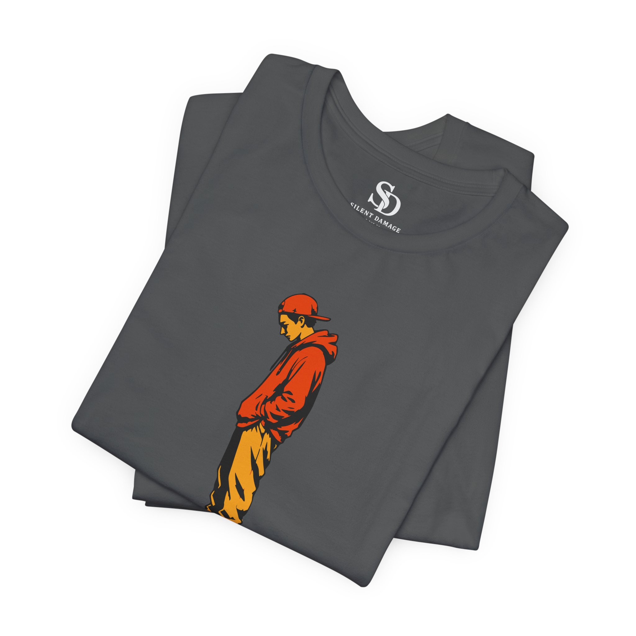 Still Here Crumbling Pillar - Premium Graphic Streetwear — Front T-Shirt - Image 14