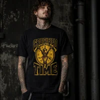 Crucified Time Graphic T-Shirt – Vintage Clock,Time Pressure Design