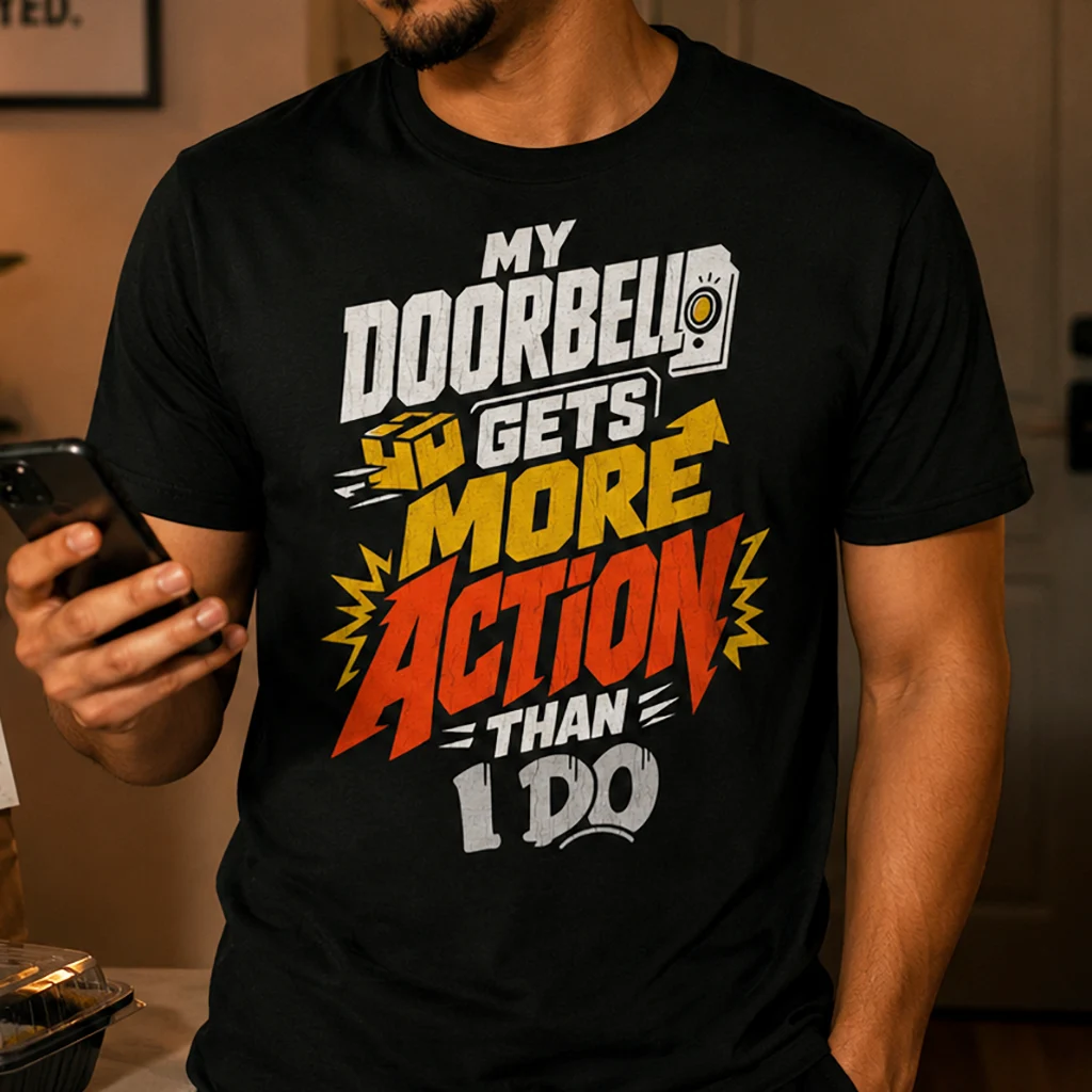 My Doorbell Gets More Action Than I Do - Truth Statement Graphic Tee - Image 5