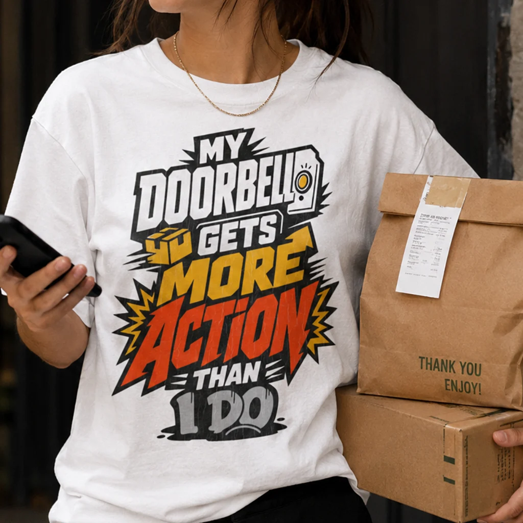 My Doorbell Gets More Action Than I Do - Truth Statement Graphic Tee