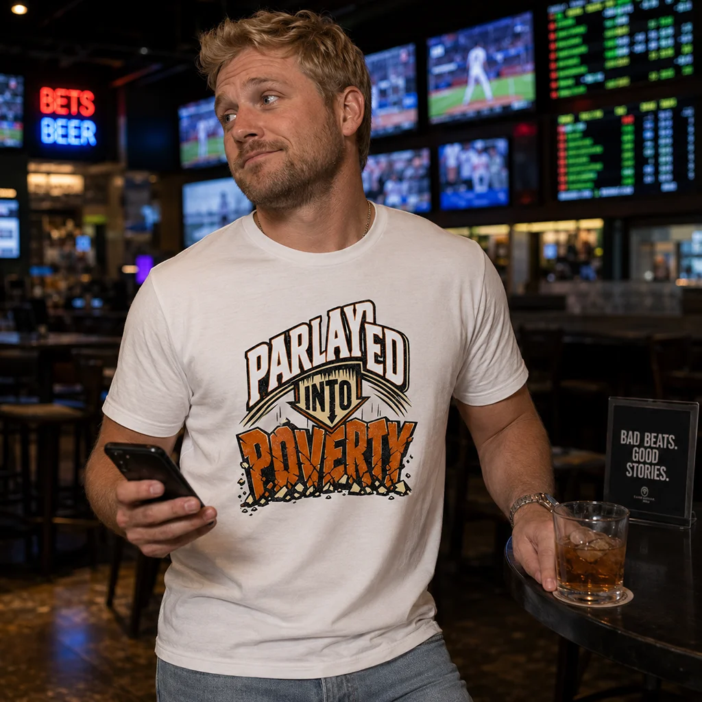 Parlayed Into Poverty - Sports Betting Truth Graphic Tee - Premium Streetwear - Image 3