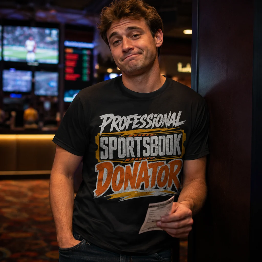 Professional Sportsbook Donator - Ticket Frame Graphic GameDay Tee - Image 3