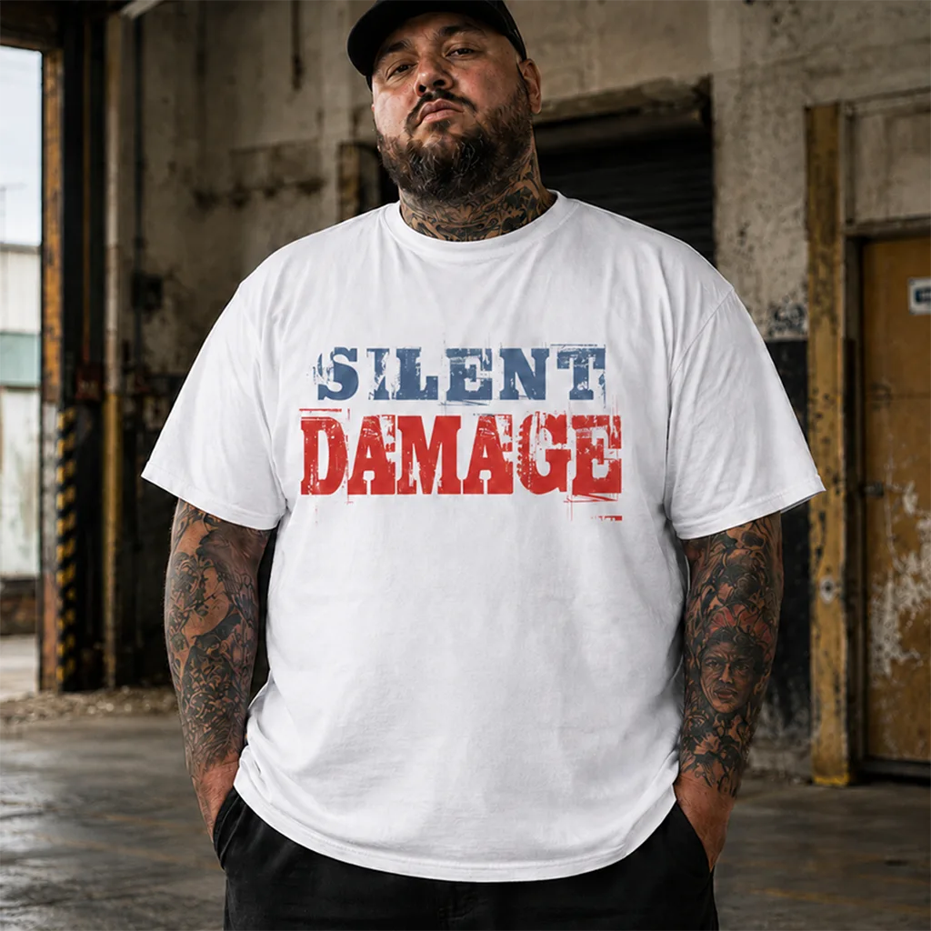 Silent Damage Brand Statement - Graphic Tee Streetwear Premium Apparel for Men and Women