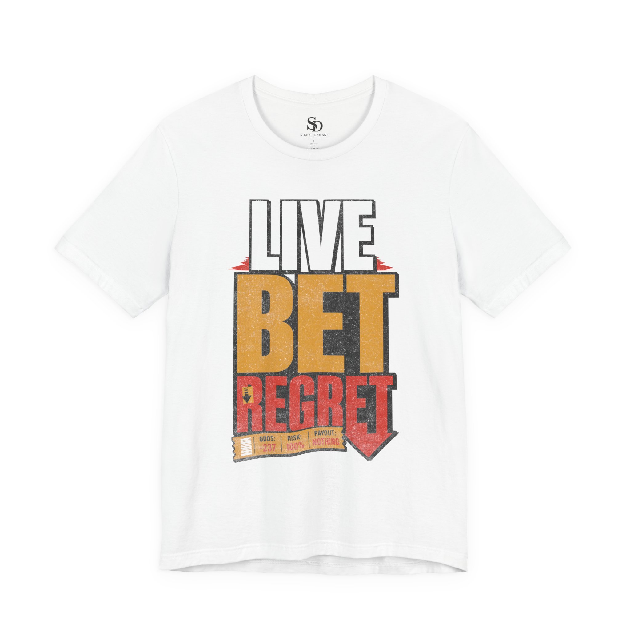 Live Bet Regret - Game Day Sports Betting Graphic Streetwear Tee - Image 9