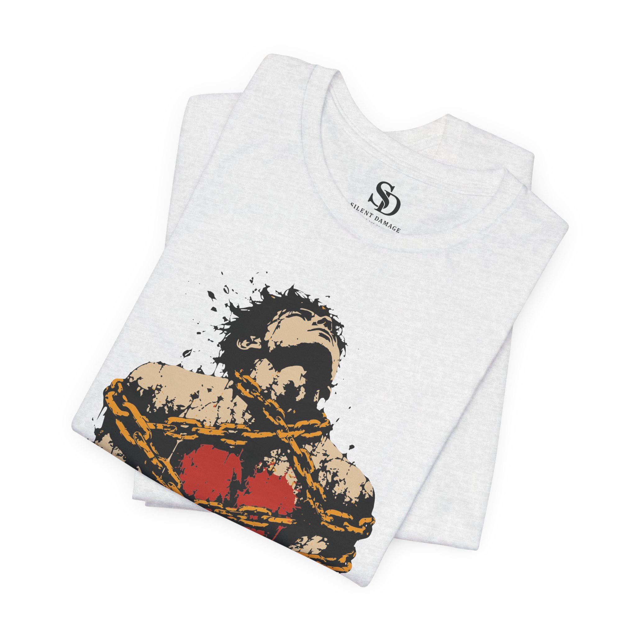 Mentally Chained Broken Soul - Grunge Illustration Premium Streetwear Tee - Image 15