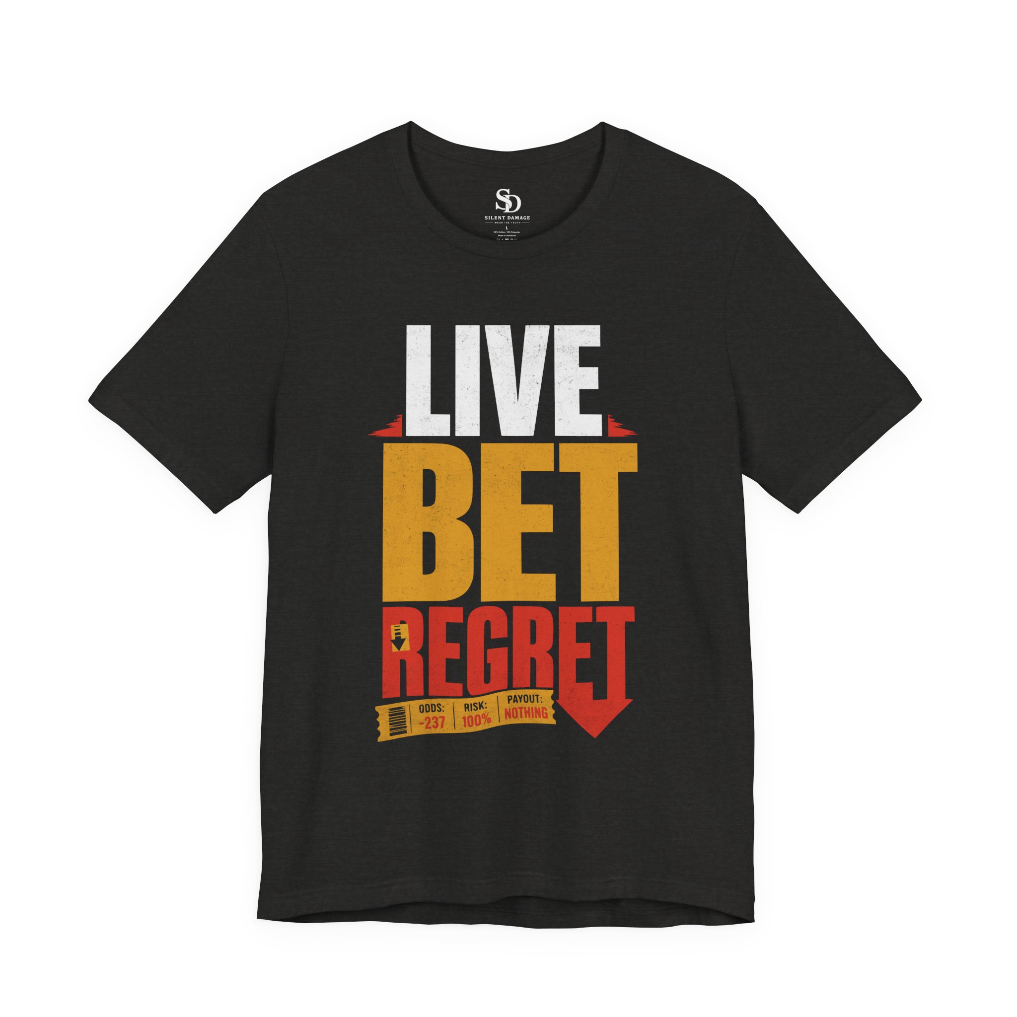 Live Bet Regret - Game Day Sports Betting Graphic Streetwear Tee - Image 14