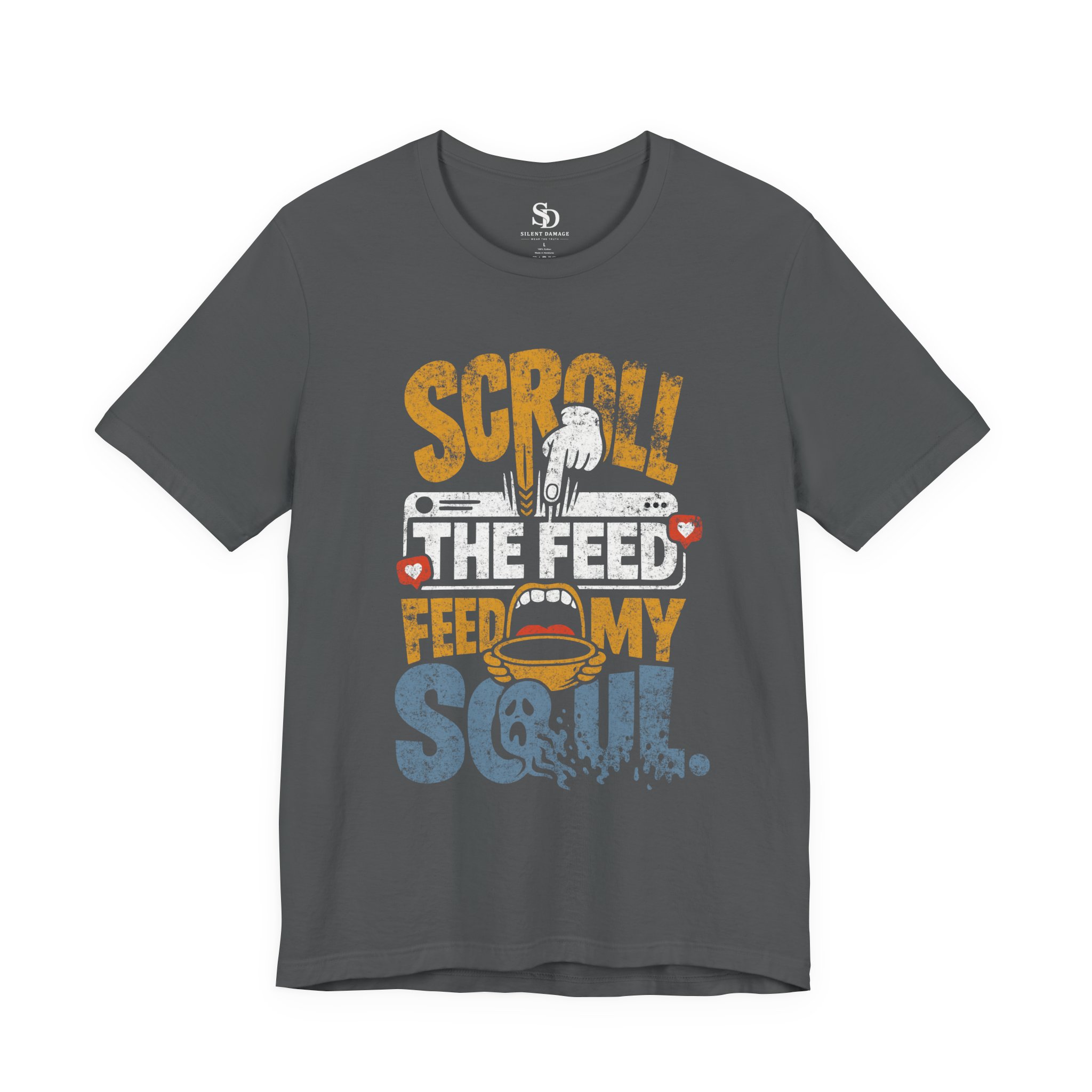 Scroll The Feed Feed My Soul - Social Media Graphic Tee Premium Streetwear - Image 20