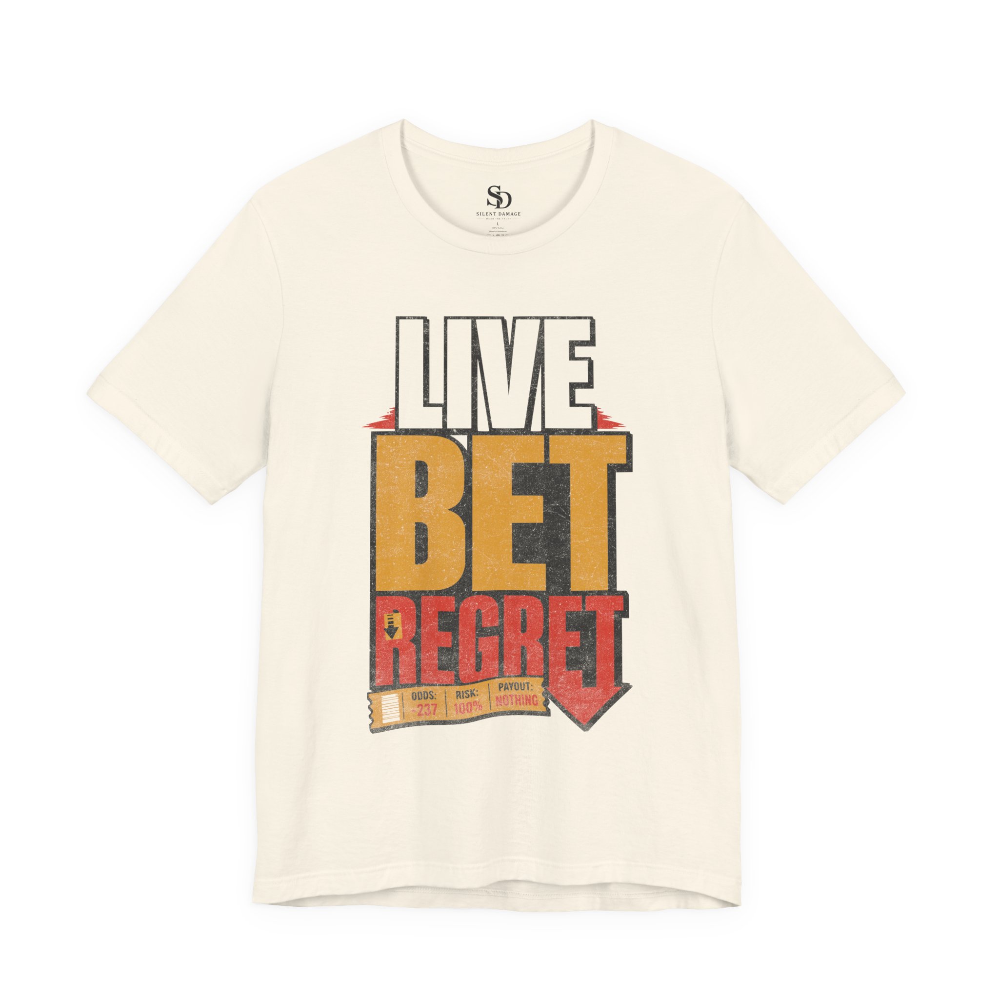 Live Bet Regret - Game Day Sports Betting Graphic Streetwear Tee - Image 7