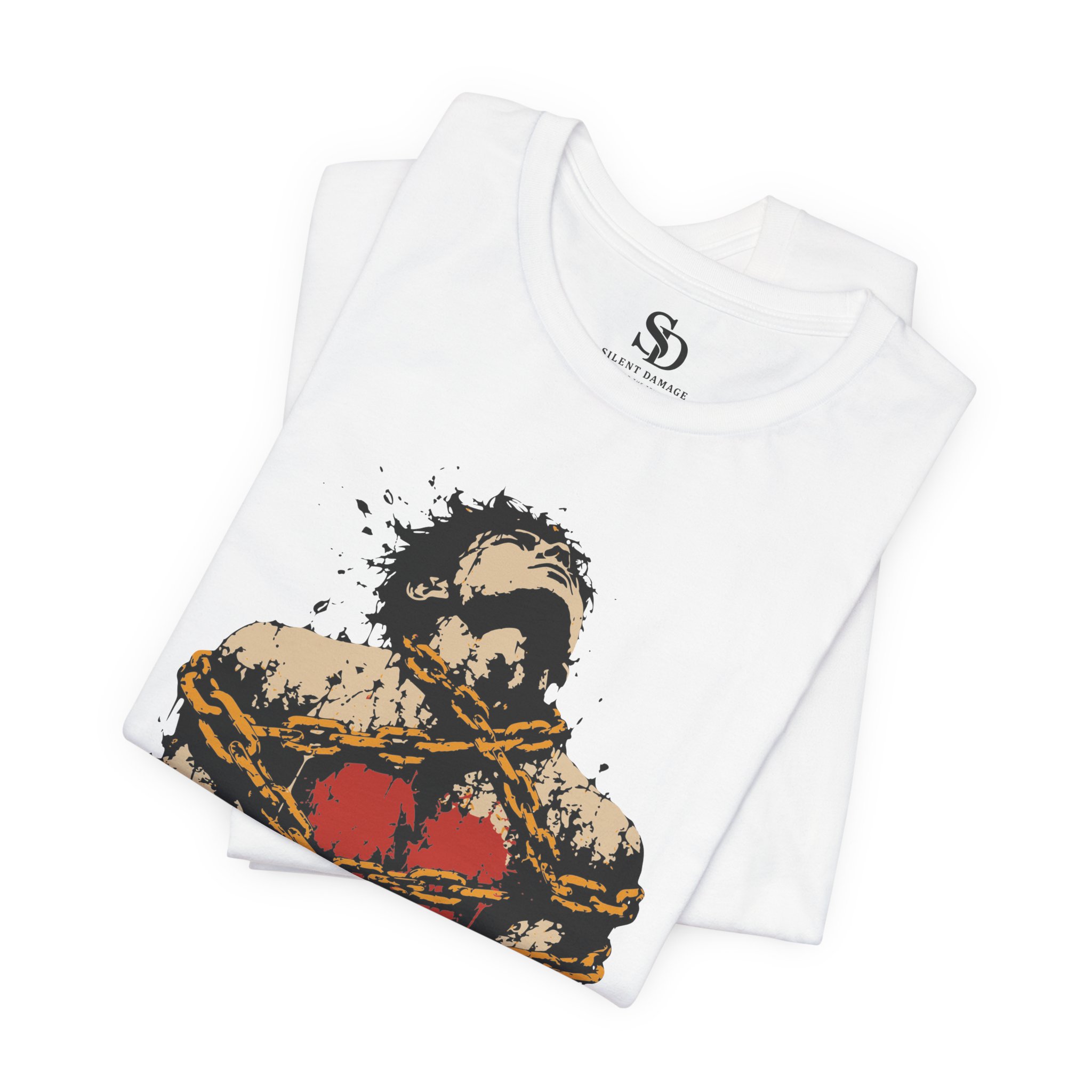 Mentally Chained Broken Soul - Grunge Illustration Premium Streetwear Tee - Image 13