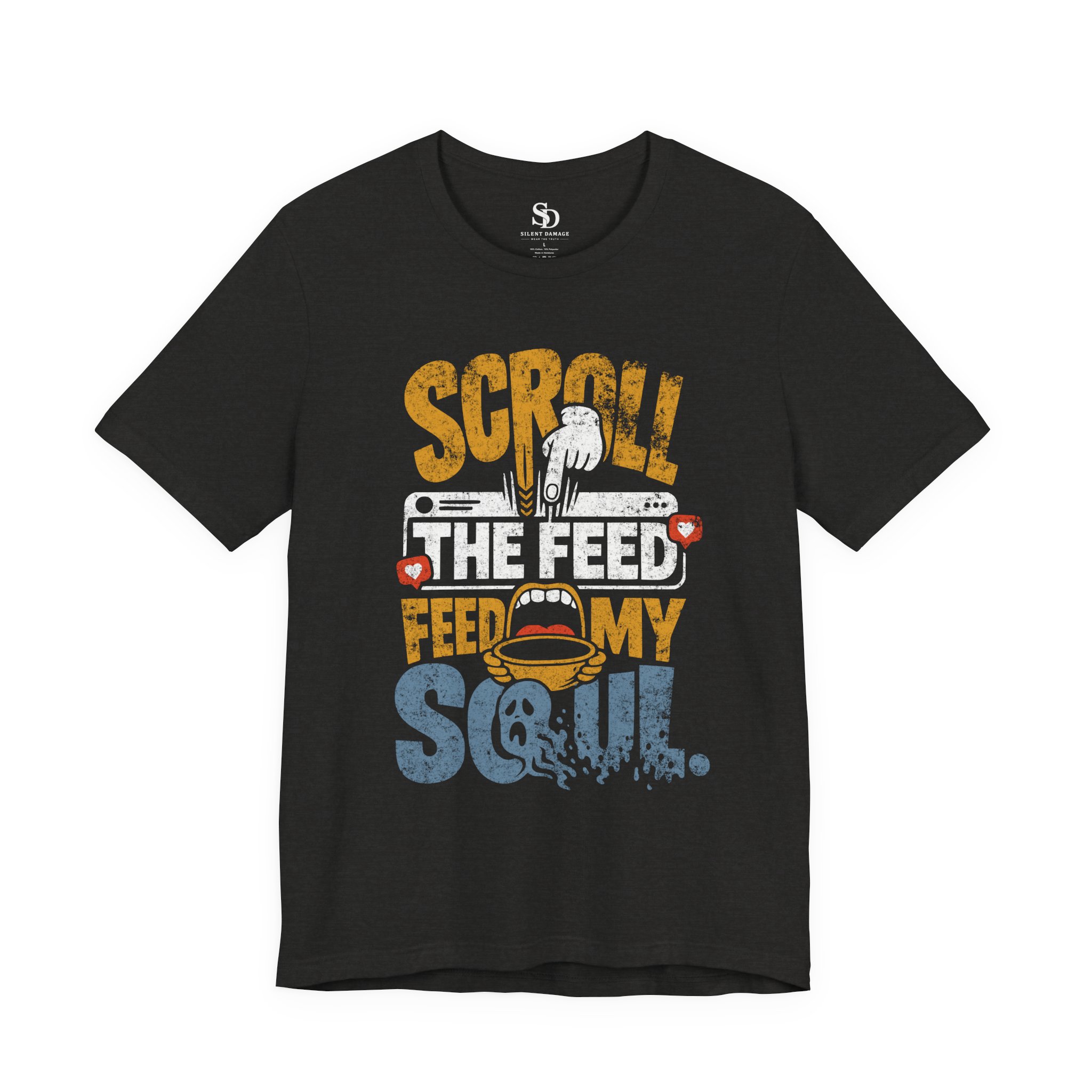Scroll The Feed Feed My Soul - Social Media Graphic Tee Premium Streetwear - Image 16