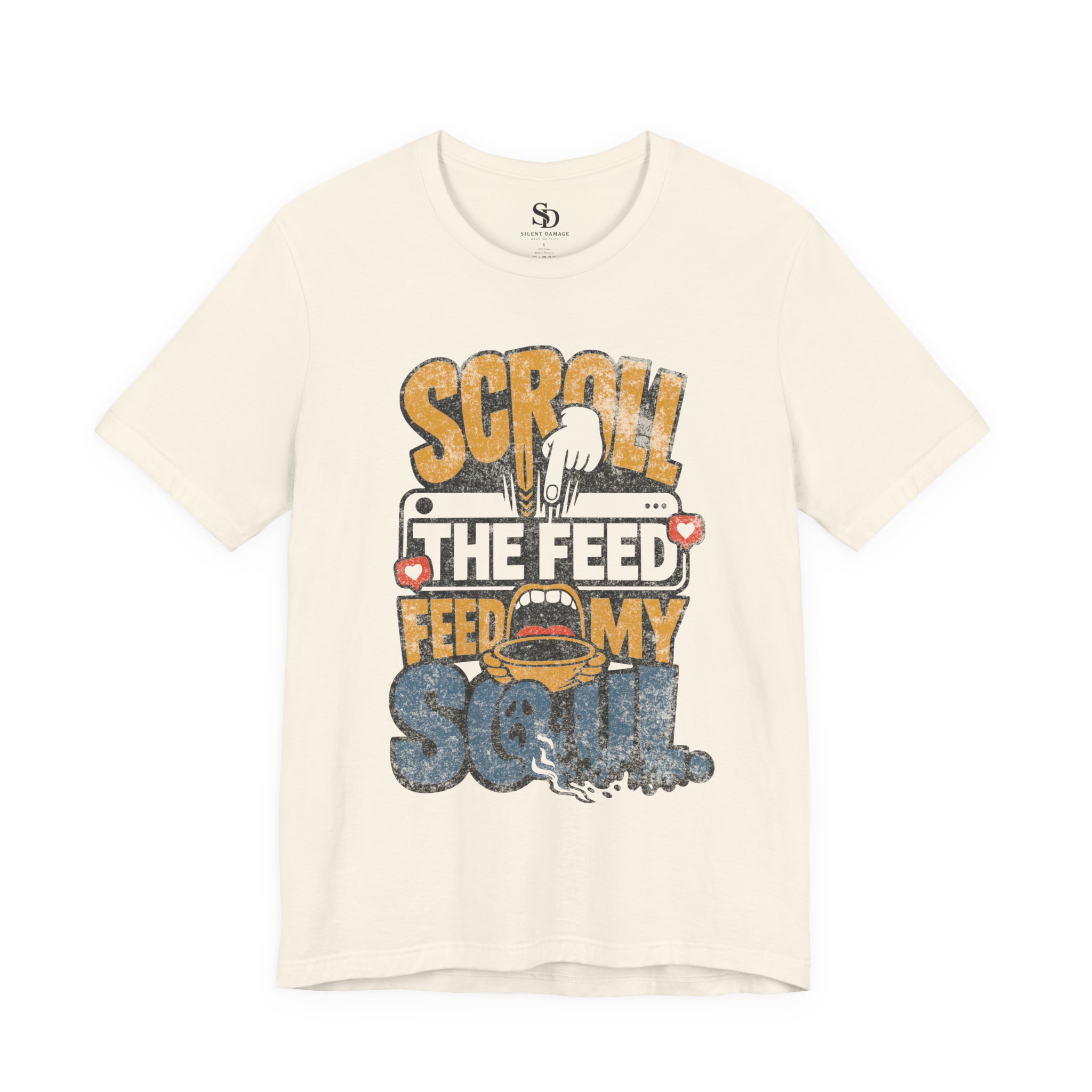 Scroll The Feed Feed My Soul - Social Media Graphic Tee Premium Streetwear - Image 9
