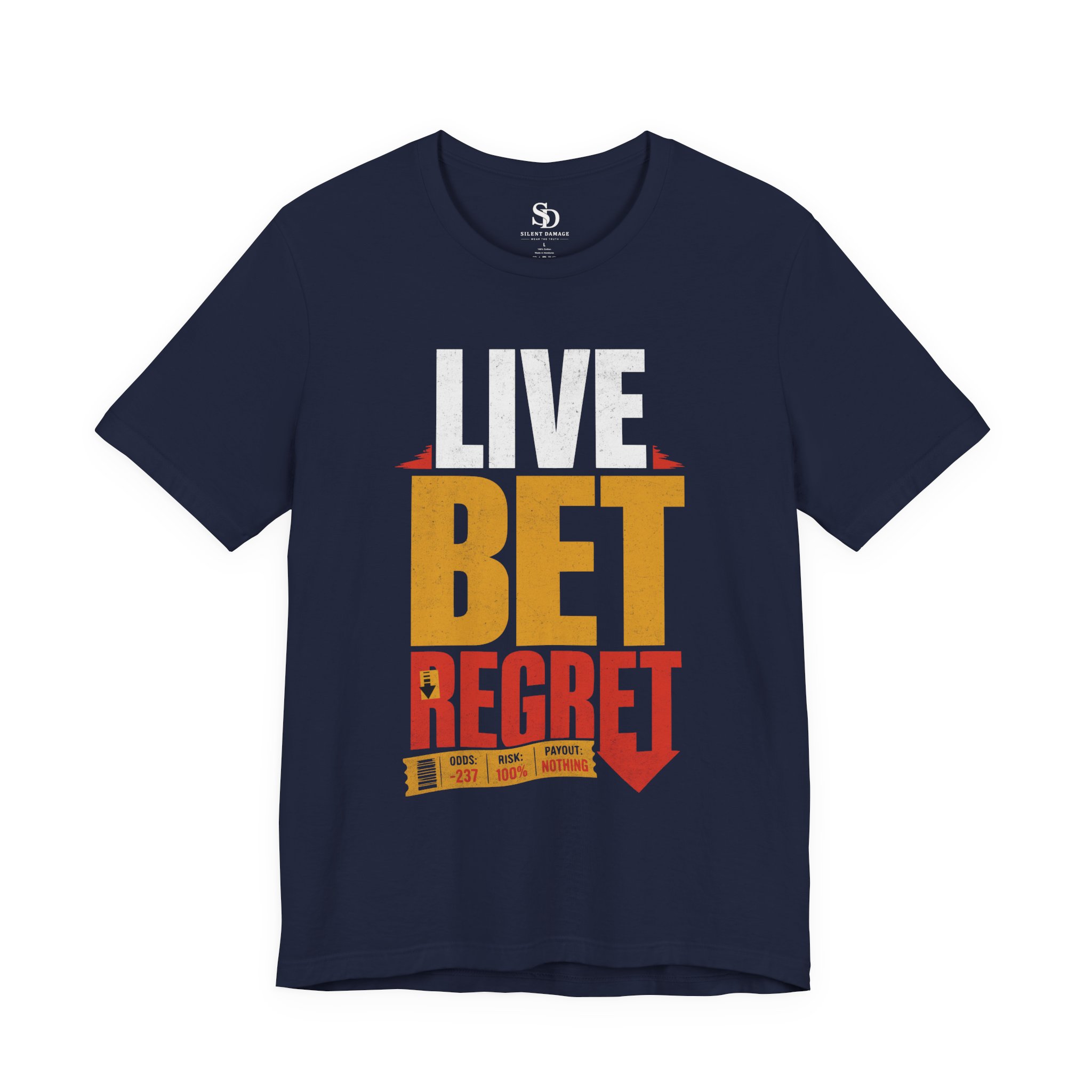 Live Bet Regret - Game Day Sports Betting Graphic Streetwear Tee - Image 16