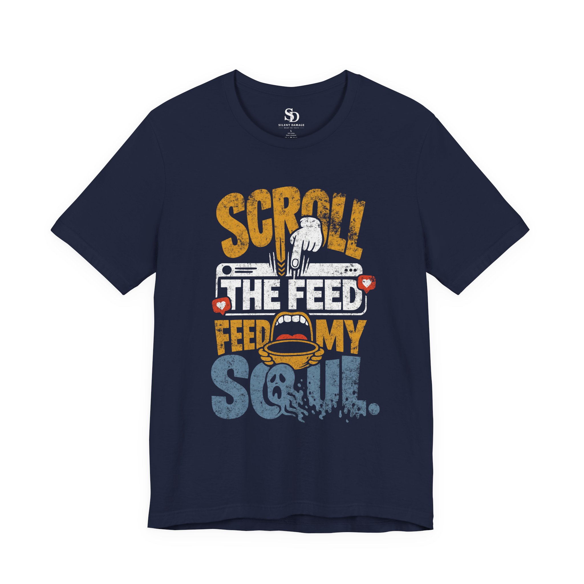 Scroll The Feed Feed My Soul - Social Media Graphic Tee Premium Streetwear - Image 18