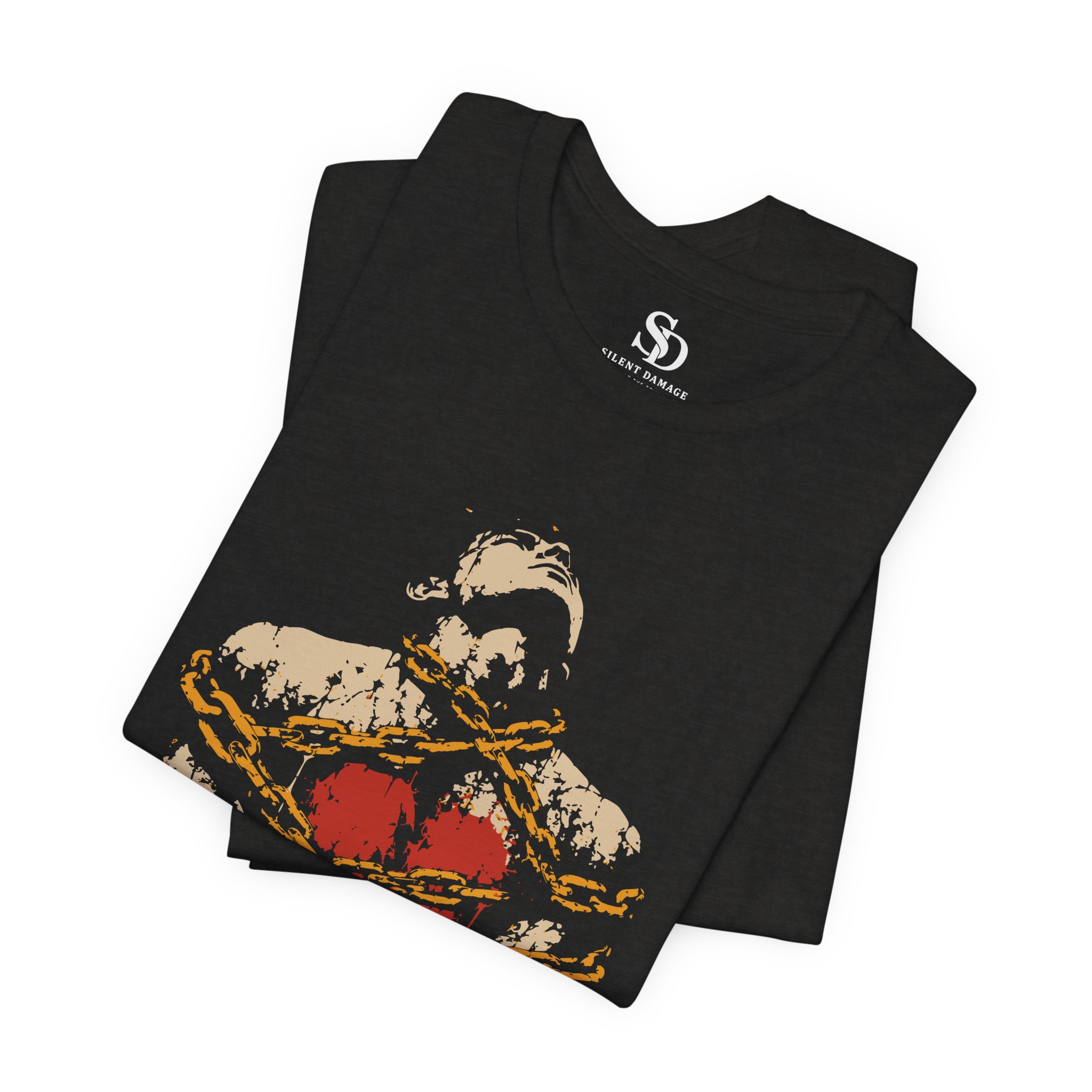 Mentally Chained Broken Soul - Grunge Illustration Premium Streetwear Tee - Image 17