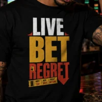 Live Bet Regret - Game Day Sports Betting Graphic  Streetwear Tee
