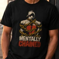 Mentally Chained Broken Soul - Grunge Illustration Premium Streetwear Tee