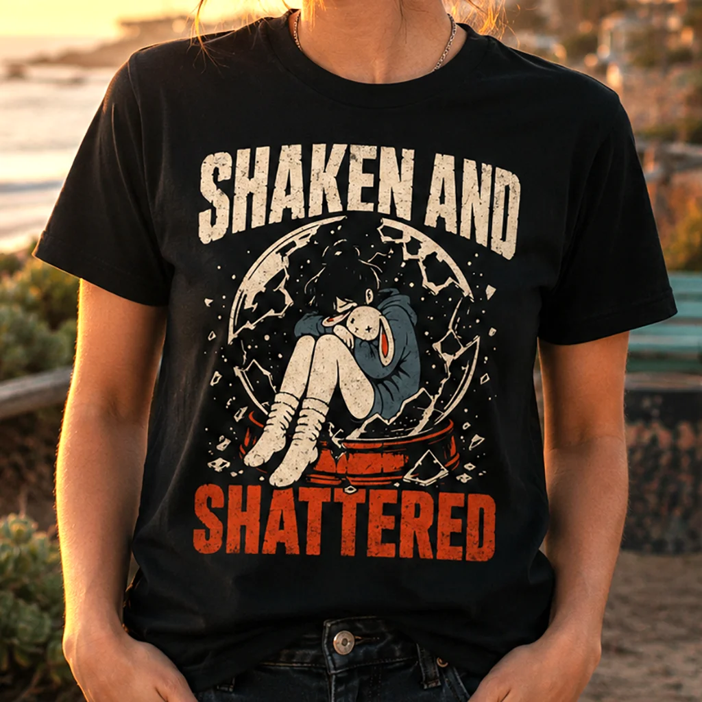 Shaken And Shattered - Broken Snow Globe Premium Street-SleepWear Tee