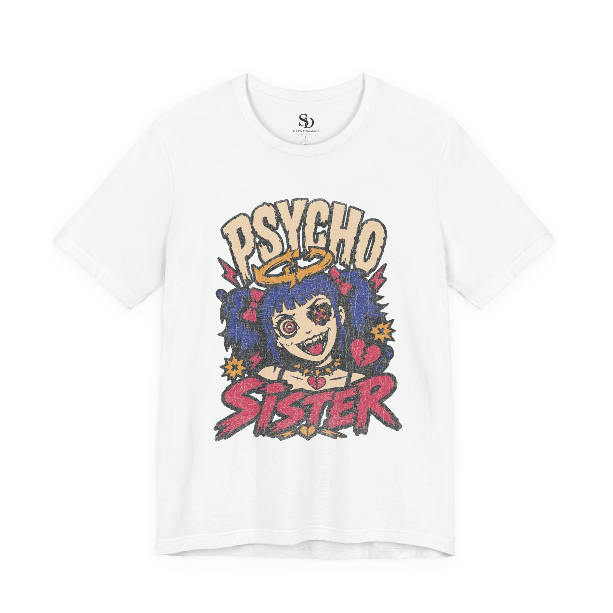 Psycho Sister | Dark Humor Alt Streetwear Premium Graphic Tee - Image 9