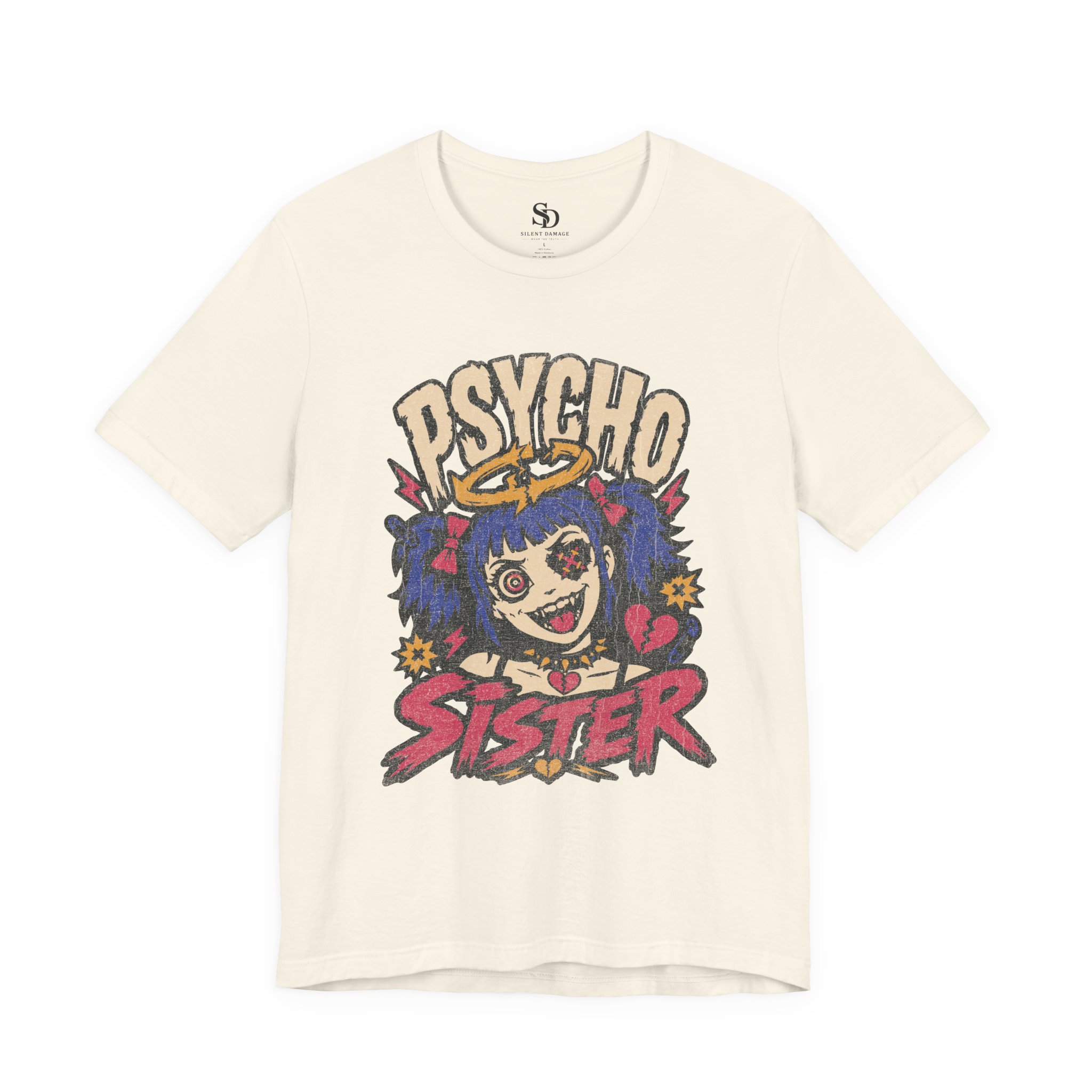 Psycho Sister | Dark Humor Alt Streetwear Premium Graphic Tee - Image 7