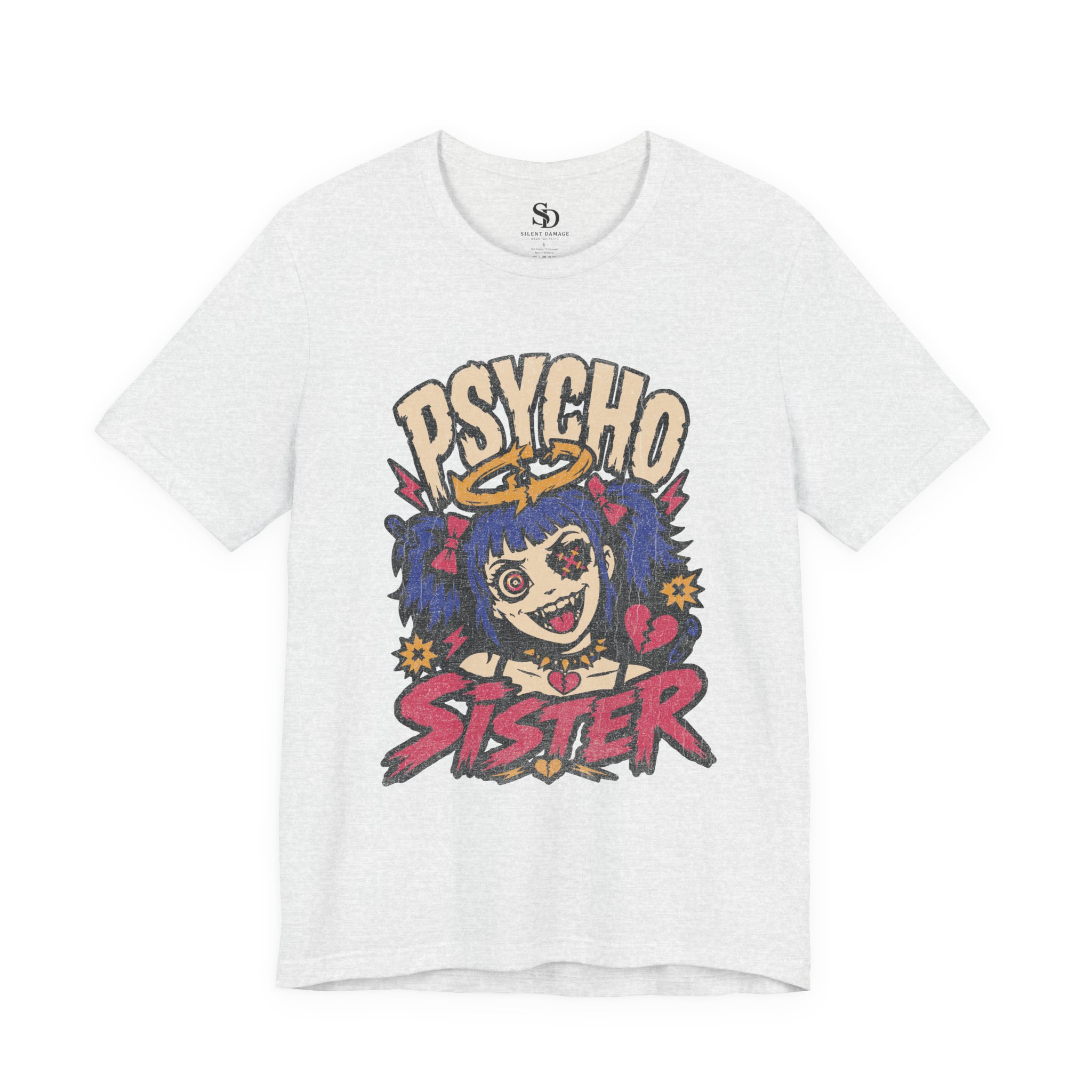 Psycho Sister | Dark Humor Alt Streetwear Premium Graphic Tee - Image 12