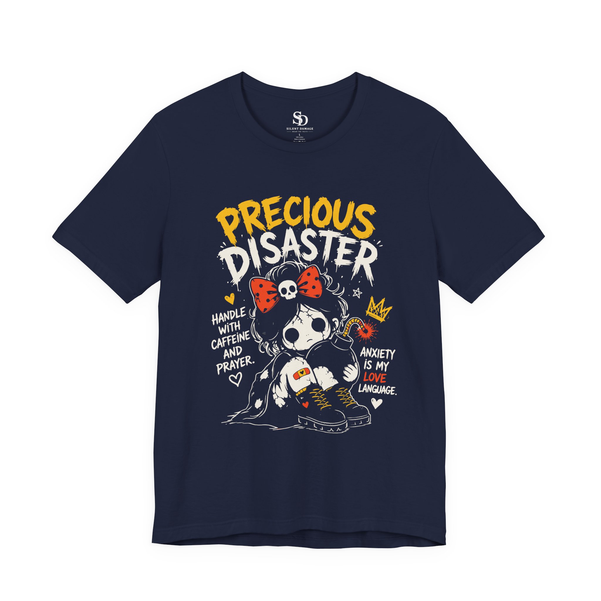 Precious Disaster | Caffeine Anxiety And Attitude Graphic Streetwear Tee - Image 18