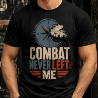 Combat Never Left Me T-Shirt | Veteran PTSD Awareness Premium Streetwear Graphic Tee