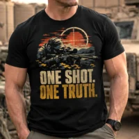 One Shot One Truth T-Shirt | Sniper Military Graphic Streetwear Tee