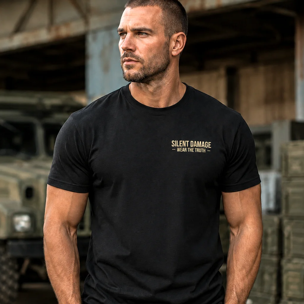 Some Weight Never Leaves T-Shirt | Veteran Military Graphic Streetwear Tee - Image 5