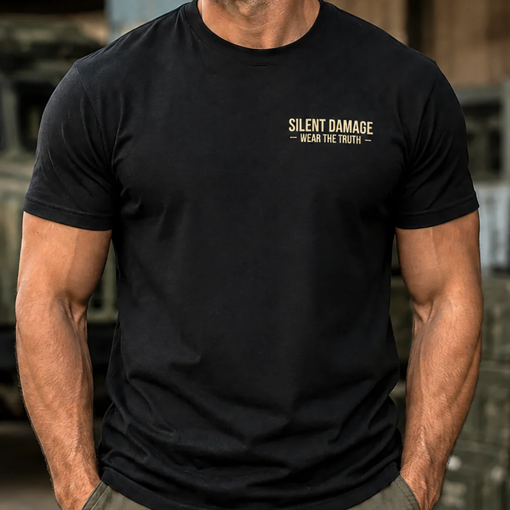 Some Weight Never Leaves T-Shirt | Veteran Military Graphic Streetwear Tee - Image 7